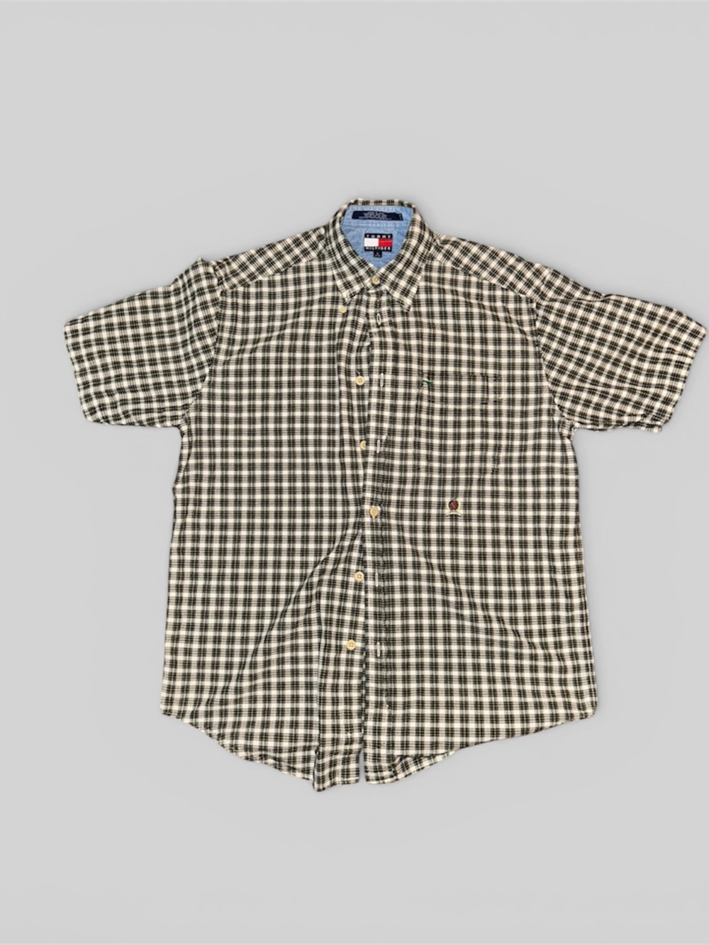 Tommy Hilfiger Black and White Check Button-Up Shirt